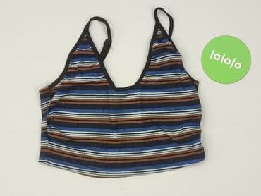 koszulka zolta w czarne paski: Top damski, S — 2