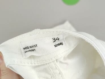 biale szerokie jeansy: Sinsay, Jeansy damskie, rozmiar XS — 4