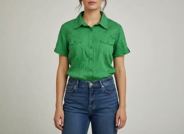 zielone bluzki koszulowe: Colours, Women`s shirt, size L — 1