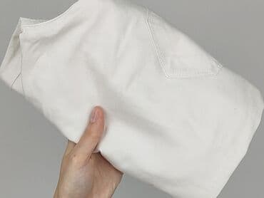 biale szerokie jeansy: Szorty damskie, rozmiar S — 7