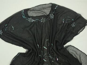 czarne bluzki z krótkim rękawem allegro: Bluzka damska, rozmiar One size — 1