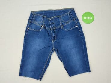 krótkie spodenki z wysokim stanem jeansowe: Imię, Szorty damskie, rozmiar L — 3