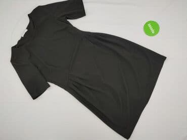 reserved czarna sukienka z bufiastymi rękawami: Reserved, Sukienka damska, rozmiar M — 2