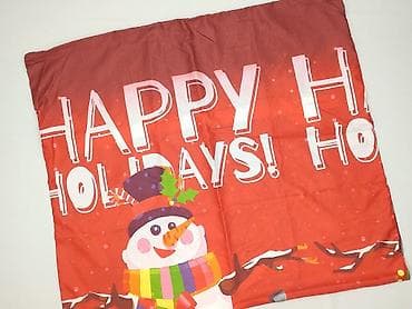 makrama: Poszewka dekoracyjna świąteczna – „Happy Holidays” - Motyw: czerwone — 1