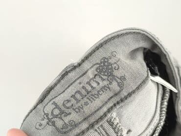 szare szerokie jeansy: Denim, Jeansy damskie, rozmiar S — 4
