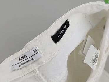 biale szerokie jeansy: Sinsay, Jeansy damskie, rozmiar S — 4