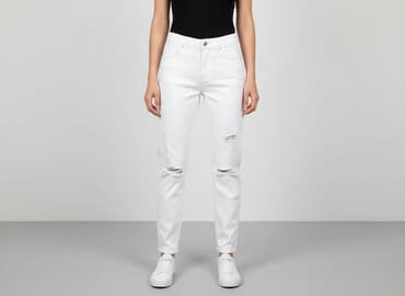 zalando białe jeansy damskie: Jeansy damskie, rozmiar XS — 6