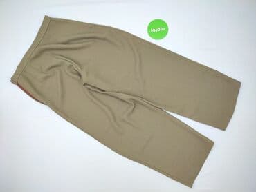 spodnie materiałowe z wysokim stanem: Spodnie materiałowe damskie, rozmiar L — 3