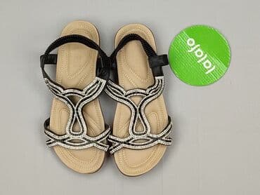 klapki z brylantami: Sandały damskie, rozmiar 36 — 2