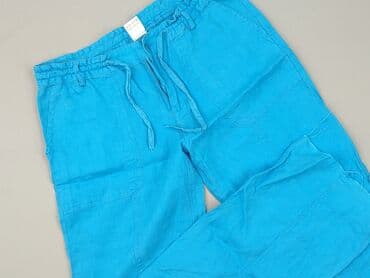 zara spodnie damskie len: Material trousers for women, size M — 2