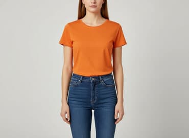 pomarańczowy t shirty: TXM, T-shirt damski, rozmiar S — 1