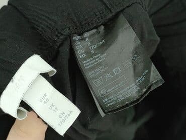 krótkie spodenki z wysokim stanem czarne: H&M, Szorty damskie, rozmiar L — 4