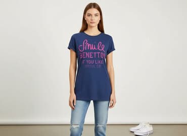 koszulka benetton: Benetton, T-shirt damski, rozmiar S — 1