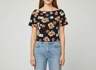 czarne krótkie spodenki sinsay: Sinsay, Top damski, rozmiar S — 6