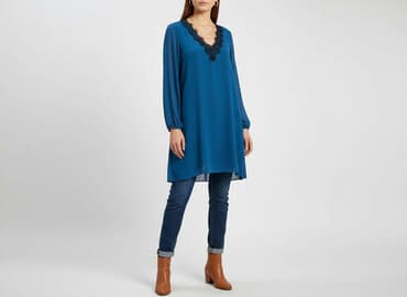 błekitna sukienki: Sukienka damska, rozmiar S — 6