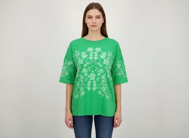 zielone t shirty zara: Zara, T-shirt damski, rozmiar S — 1