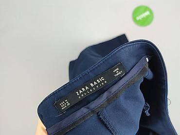 czarne cargo pull and bear: Zara, Spodnie materiałowe damskie, rozmiar M — 4