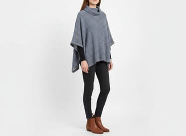 kombinezon zimowy merino: Ponczo damskie, rozmiar One size — 6