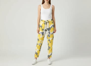 neonowe spodnie damskie: Spodnie materiałowe damskie, rozmiar S — 5