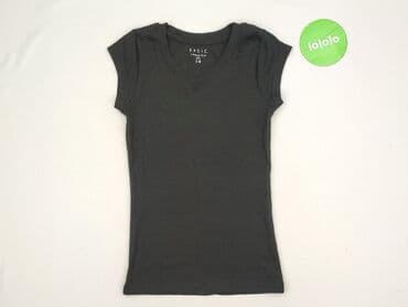 czarne t shirty w serek damskie: Fisherfield, T-shirt damski, rozmiar XS — 2