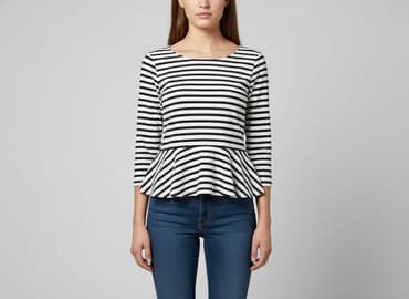 bluzki w paski z serduszkiem: Bik Bok, Bluzka damska, rozmiar S — 6