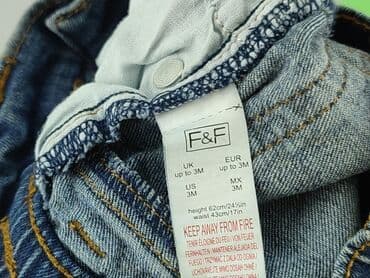 stradivarius spodnie biale: Denim pants, F&F, 1-3 months, condition - Very good — 4