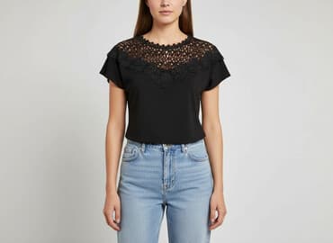 koronkowy top pod marynarkę: Bluzka damska, rozmiar S — 6