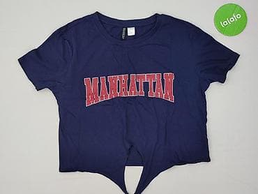 biale trampki ck: H&M Divided, T-shirt damski, rozmiar M — 2