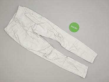 pull and bear joggery damskie: Białe damskie spodnie typu jogger/chinos - Krój: zwężane nogawki — 2