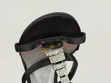 srebrne buty na słupku ccc: Sandały damskie, rozmiar 39 — 6