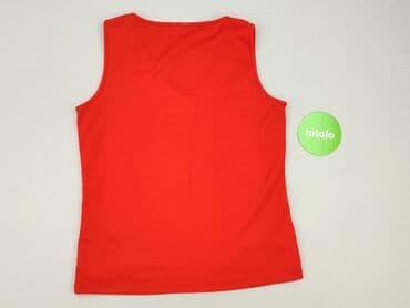 czerwona bluzki z dekoltem v: Bluzka damska, rozmiar S — 3