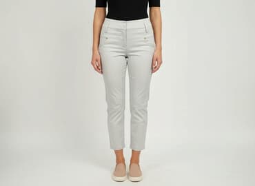 spodnie do szarej marynarki: Spodnie materiałowe damskie, rozmiar L — 1