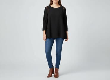 gładka czarne bluzki: Reserved, Bluzka damska, rozmiar S — 1