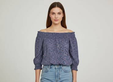 bluzki hiszpanki w kwiaty: Bluzka damska, rozmiar S — 8