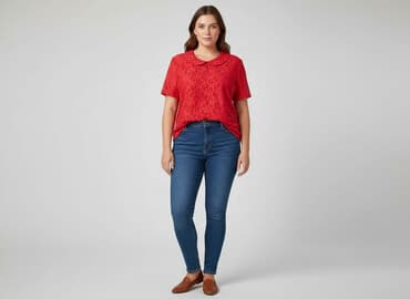 reserved czerwona bluzki: M&Co, Bluzka damska, rozmiar 2XL — 6