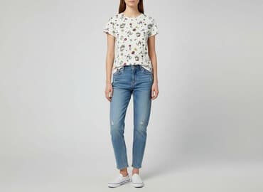 t shirty david bowie bershka: Bershka, T-shirt damski, rozmiar XS — 1