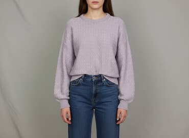 sweter w chmurki reserved: Sweter damski, rozmiar M — 5