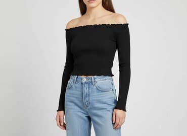 bluzki wyszczuplające sylwetkę: H&M, Top damski, rozmiar XS — 7