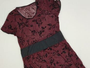 bordowa długa sukienki: Sukienka damska, rozmiar S — 1