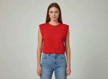 t shirty z czerwonem napisem: Sinsay, Women`s T-shirt, size M — 1