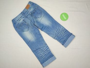 cropped blue jeans: Dromedar, Spodnie 3/4 damskie, rozmiar S — 3