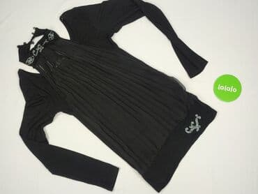 top z piórami czarny: Bluzka damska, rozmiar S — 2