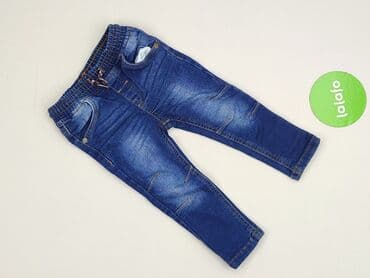 kombinezon wiosenny 74: Denim pants, So cute, 9-12 months, condition - Perfect — 2