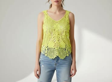 ażurowa bluzka na szydełku schemat: Bluzka damska, rozmiar S — 1