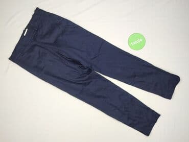 granatowe chinosy damskie: H&M, Spodnie materiałowe damskie, rozmiar S — 2