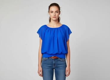 chabrowa bluzki plus size: Bluzka damska, rozmiar M — 1