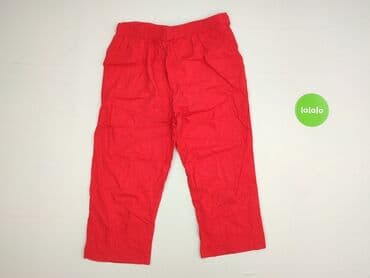 spodnie czerwone w krate: Material trousers for women, size S (EU 36) — 3