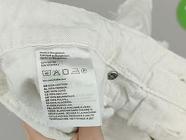 massimo dutti biale spodnie: H&M, Szorty damskie, rozmiar M — 5