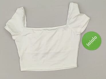 biała bluzka z kwadratowym dekoltem: Top damski, rozmiar S — 3