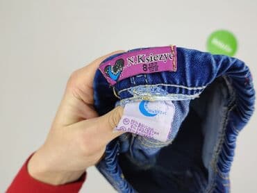 topy stradivarius: Spodnie jeansowe, Niebieski Księżyc, 8 lat, 122/128, stan - Bardzo dobry — 4